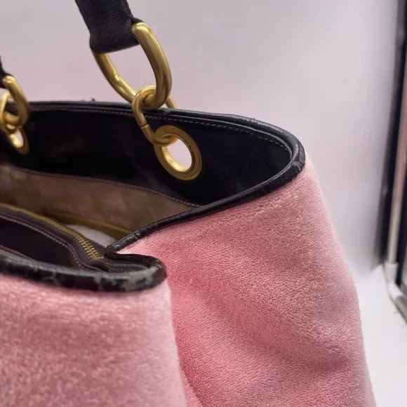 💅✨🩷Vintage XL Juicy Couture Pink and Brown Y2K Bag - Picture 10 of 17